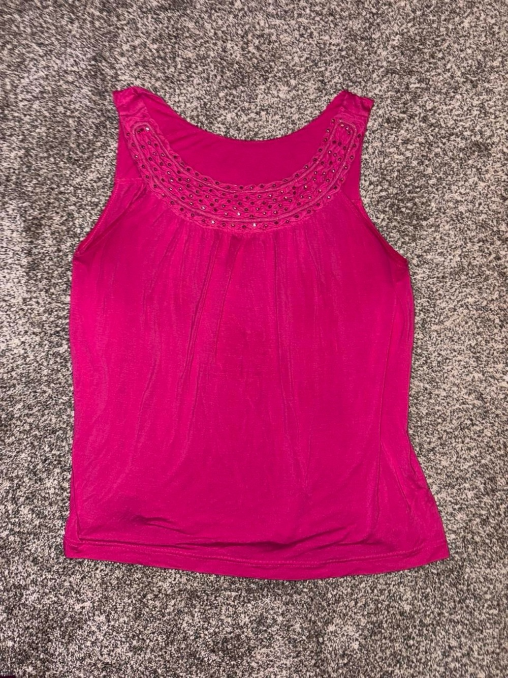 Pink Y2K tank top with sequins